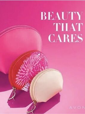 Avon Pink Breast Cancer Crusade Nesting Bags Set - Shades of Pink